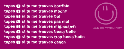 alors tu tape quoi